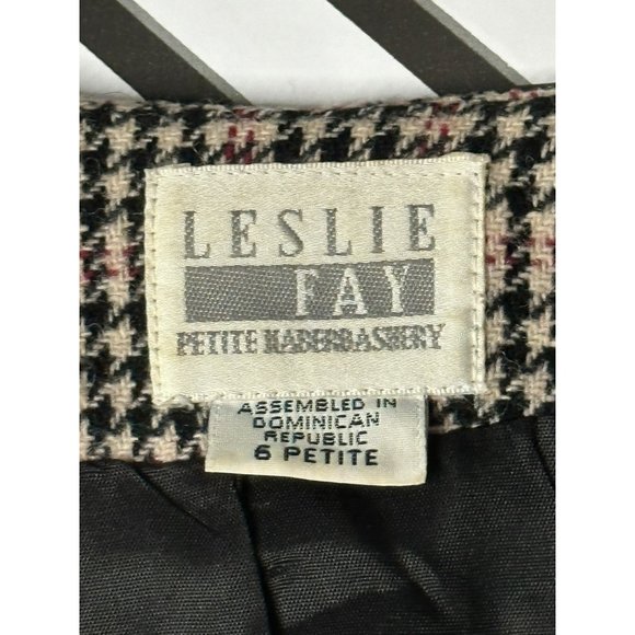 VTG Leslie Fay Wool Blend Plaid Ladies Sophisticated Nostalgic Blazer SZ 6P - Picture 5 of 8